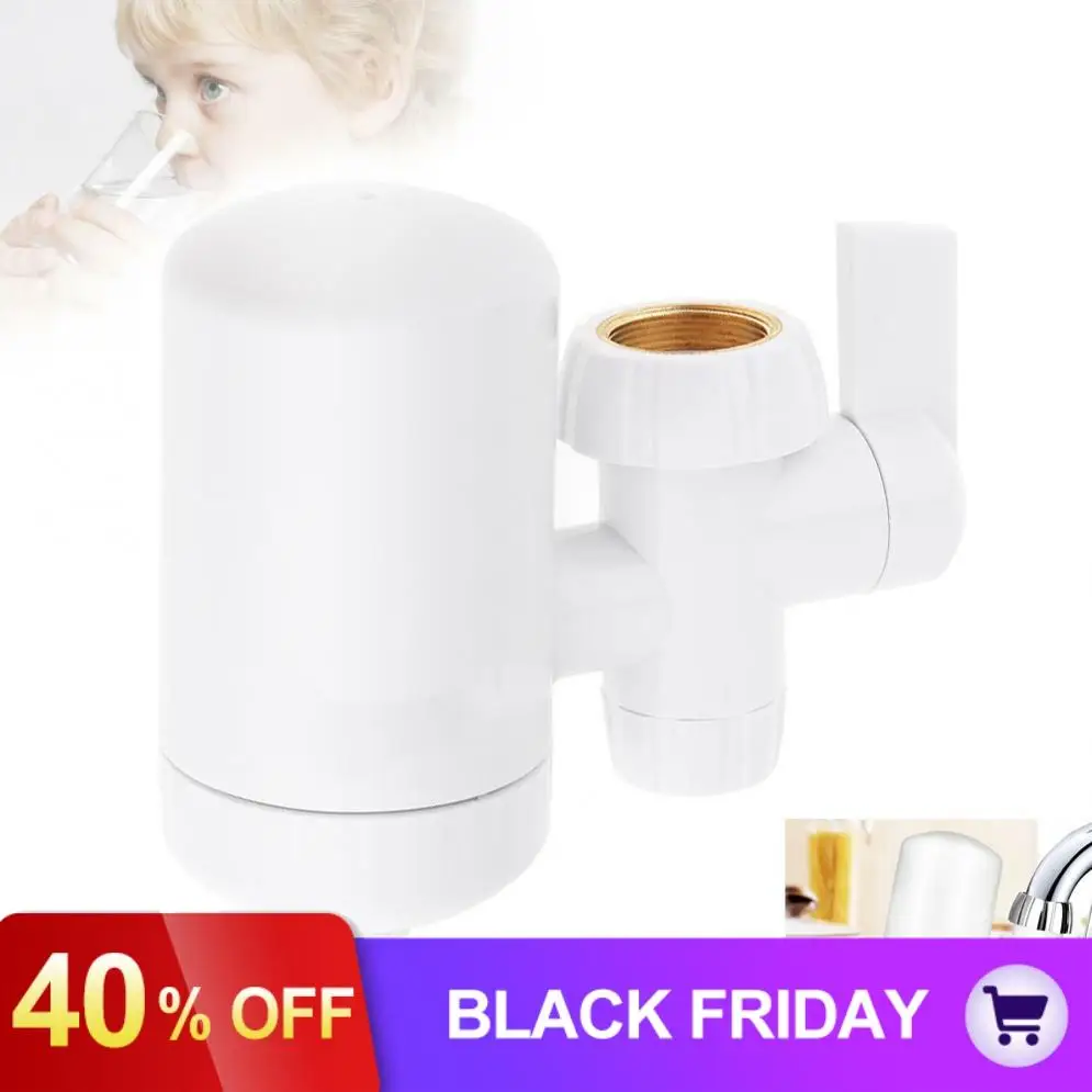 Portable Mini 2L/min Washable Ceramic Filter Faucet Tap Water Purifier Support Two Water Modes with 4 Interface Connectors