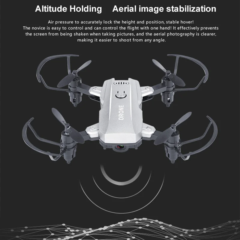 Мини-Дрон складной Радиоуправляемый вертолет с камерой wifi FPV пульт дистанционного управления четырехосный самолет Радиоуправляемый Дрон воздушный Квадрокоптер игрушки для детей