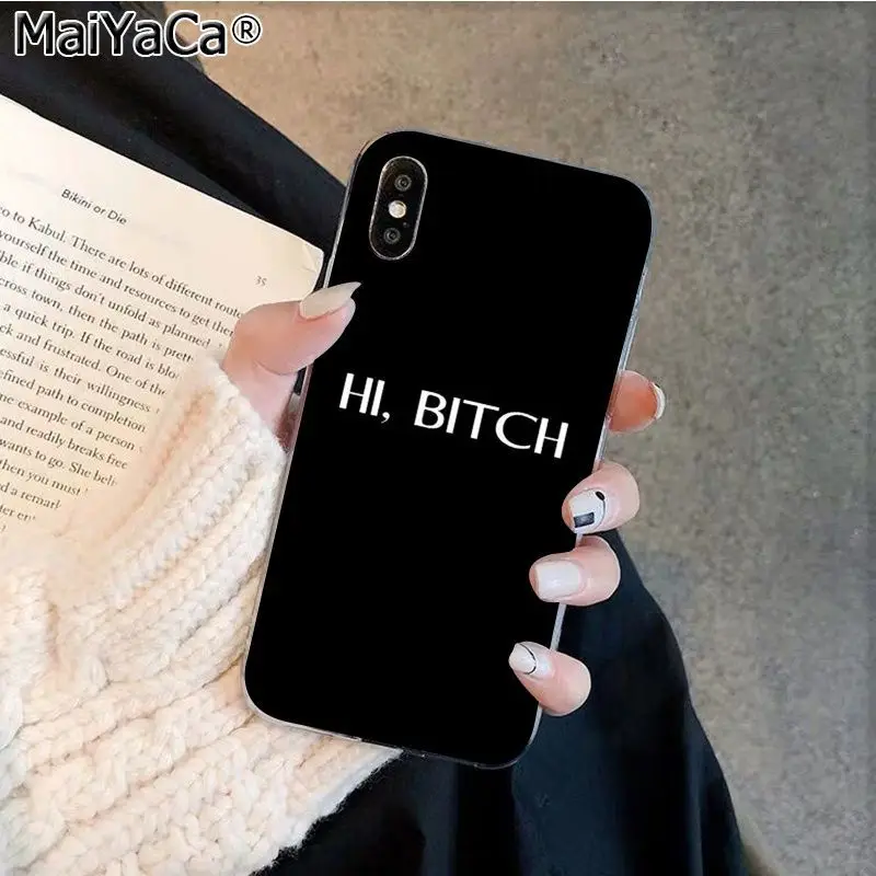 A4 MaiYaCa я не всегда сука Bonjour суки Силиконовый ТПУ чехол для телефона Apple iphone 11 pro 8 7 66S Plus X XS MAX 5s SE XR - Цвет: A4