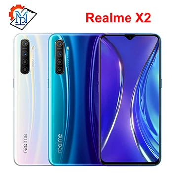 Мобильный телефон Realme X2, 6,4 дюймов, супер AMOLED экран, 6 ГБ ОЗУ, 64 Гб ПЗУ, Snapdragon, 730G камера, МП, четыре кадра, NFC Смартфон