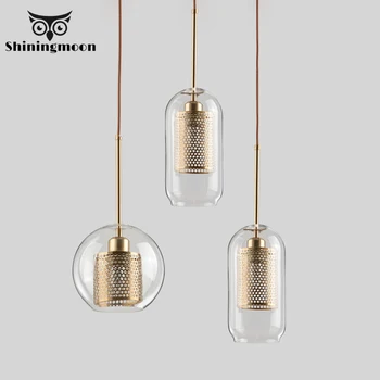 

Modern Glass Pendant Lights Industrial Loft Coffee Store Decor Pendant Lamp Fixture Living Room Home Art Luxury Lustre Luminaire
