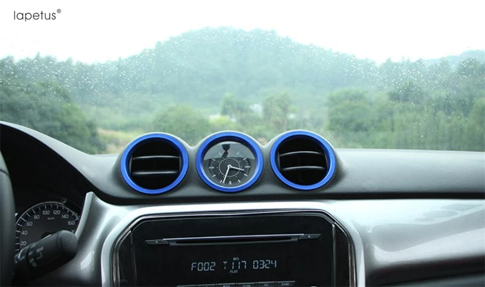 Lapetus аксессуары для Suzuki Vitara- Кондиционер AC выход вентиляционное кольцо украшения молдинг крышка комплект отделка/металл