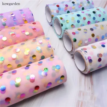

Kewgarden Multicolored Dots Gauze Organza Ribbon 7cm 13cm DIY Hairbow Accessories Handmade Tape Packing Wedding Riband 10 Yards