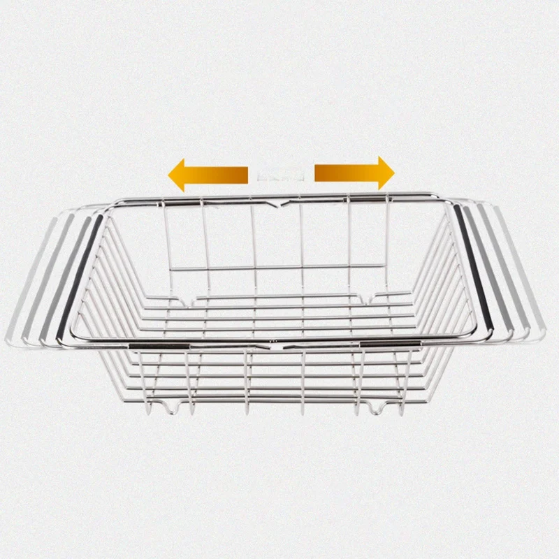New Expandable Dish Drying Rack over the Sink,Kitchen Stainless Steel Dish Drainer in Sink or on Counter