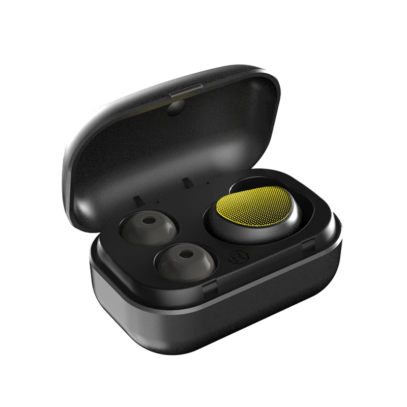 TWS-T10 мини телефон ecouteur sans fil bluetooth наушники 5,0 бинауральные настоящие Беспроводные сенсорные водонепроницаемые наушники с зарядкой D8 - Цвет: Цвет: желтый