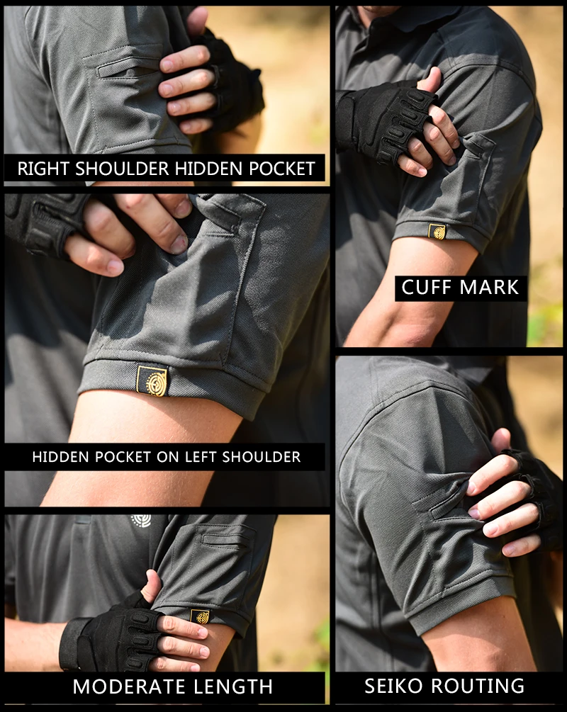 Outdoor Men's Combat Shirt Hunting Tactical Airsoft Hiking Tee Men Clothing T-Shirts Work Shirts Breathable 4