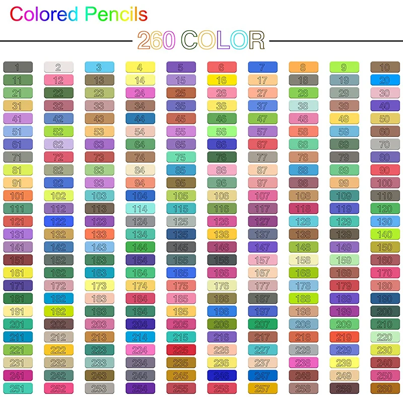 12/48/72/120/160/180/260 Colors Pencils Set Sketch Colour Pencil For School Student Art Supplies|Colored Pencils| - AliExpress
