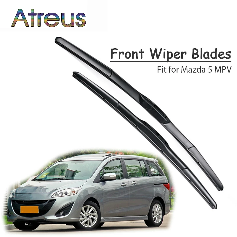 Atreus 2pcs High Quality Long Life Rubber Front Wiper Blades For Mazda