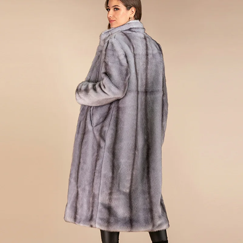 2019 шуба из искусственного меха норковая сохраняющая тепло модный Вертикальный