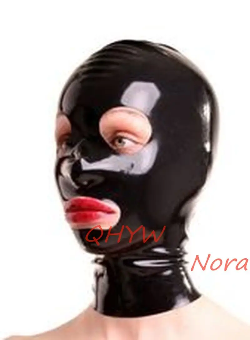 

Sexy design Women Full Face Mask handmade Latex Hood Open Eye and Nose Holes fetish customize size wonder cosplay costume