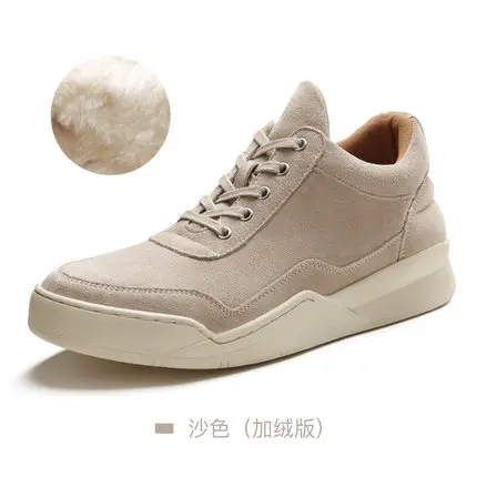 Xiaomi youpin новая зимняя бархатная теплая обувь мужская трендовая универсальная обувь в английском стиле мужская обувь повседневная простая обувь - Цвет: 43
