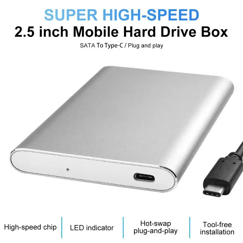 Высокое качество TYPE-C мобильный жесткий диск коробка 2,5 дюймов ноутбук из нержавеющей стали внешний корпус ридер для предотвращения царапин