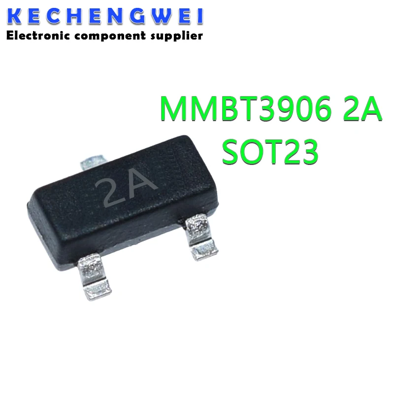 100PCS-MMBT3906-2A-MMBT3906LT1G-3906-2N3906-200mA-40V-SMD-transistor ...