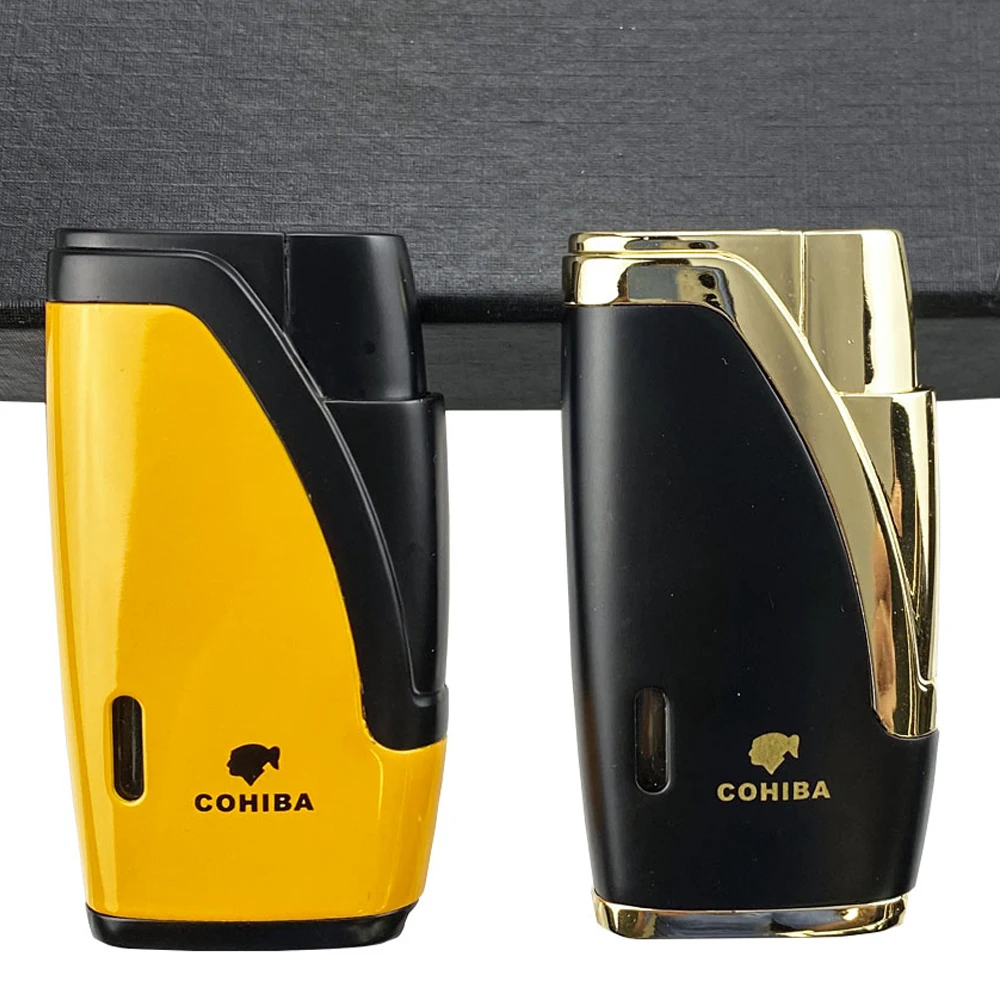 Металлическая сигарета Cohiba зажигалка для табака 2 фонарь струйное пламя