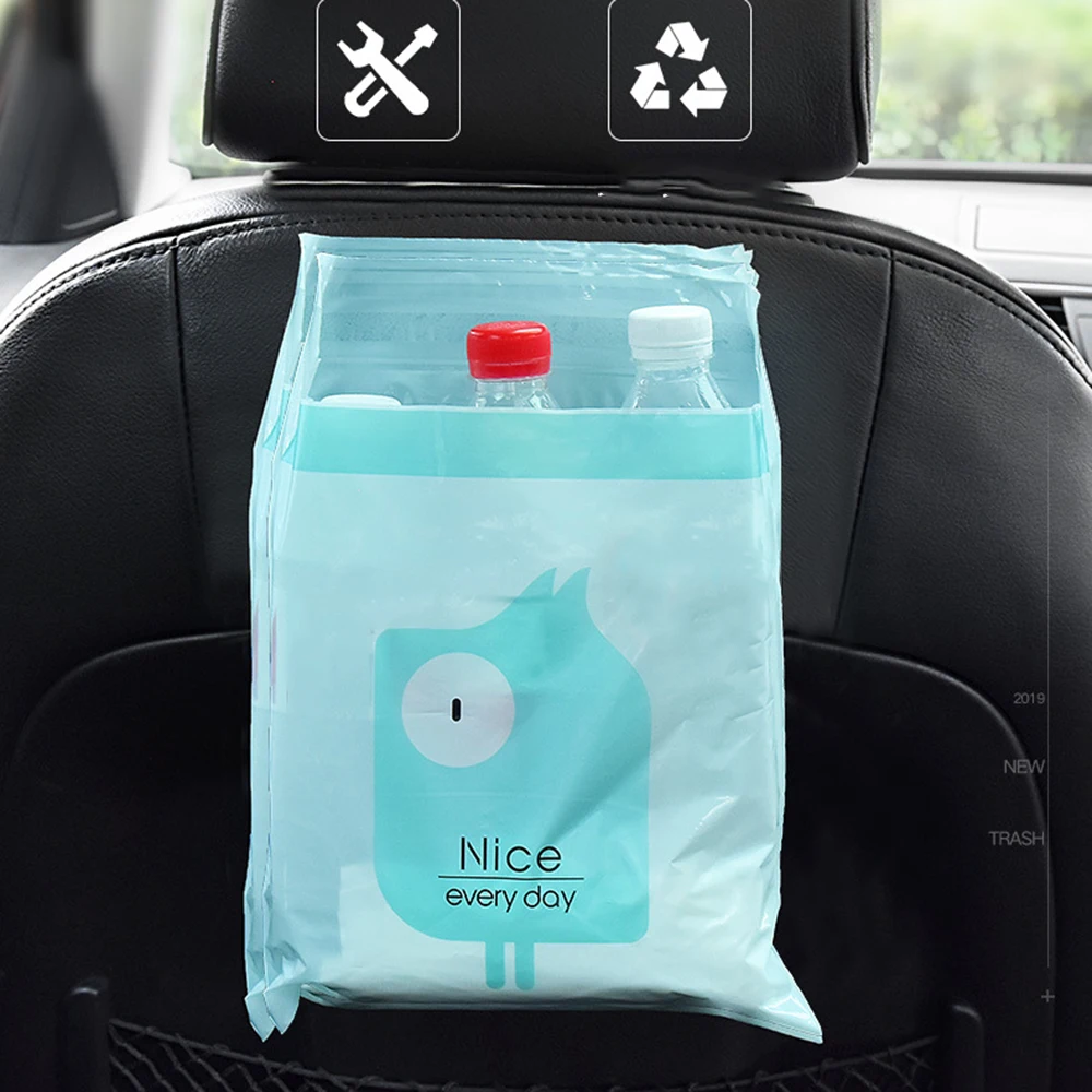 New Useful 15pcs Paste Creative Cute Portable Car Garbage Bag Trash Can Storage Cleaning Bag Disposable Bag for Car Office House