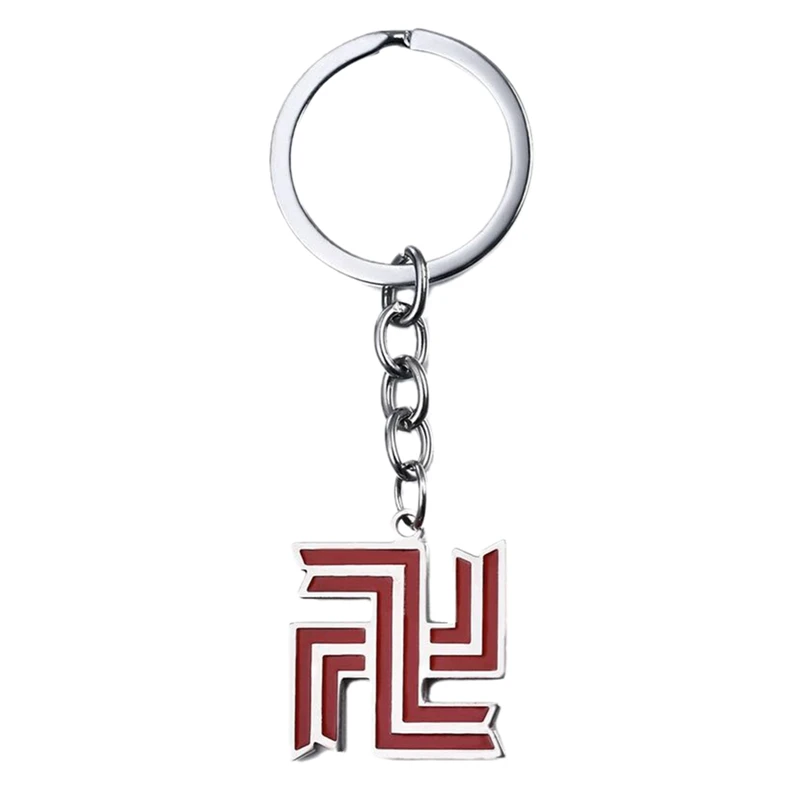 Anime Tokyo Revengers Tokyo Manji Gang Logo Keychain Double Sided Red Symbol Metal Pendant Keyring For Fans Choker Jewelry
