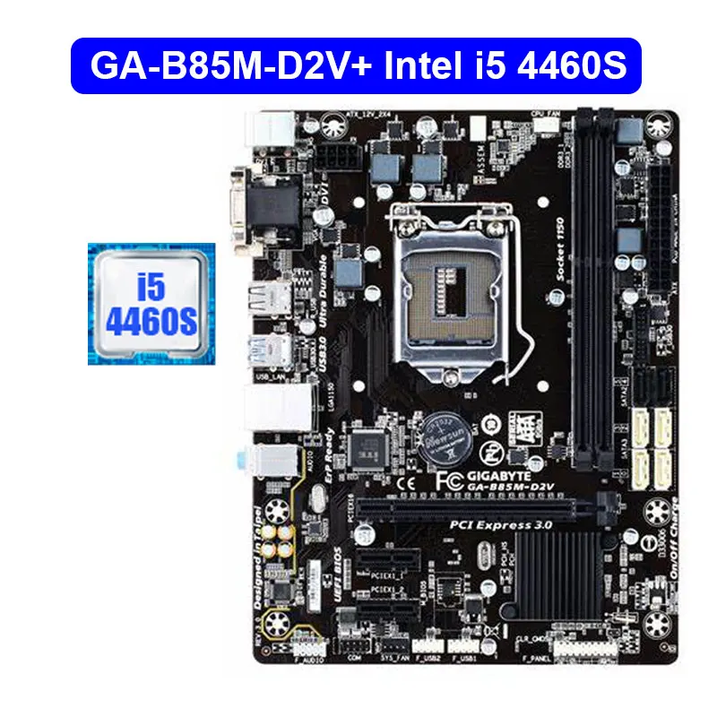 Gigabyte GA-B85M-D2V Intel Core i5 4460S оригинальная материнская плата LGA 1150 DDR3 16G B85 B85M-D2V настольная материнская плата восстановленная