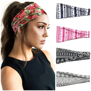 

Unisex Sport Headband Fashion Sweat absorption 1 piece Hair band Cotton Man Fitness Elastic Sports Hair accessories Female Yoga