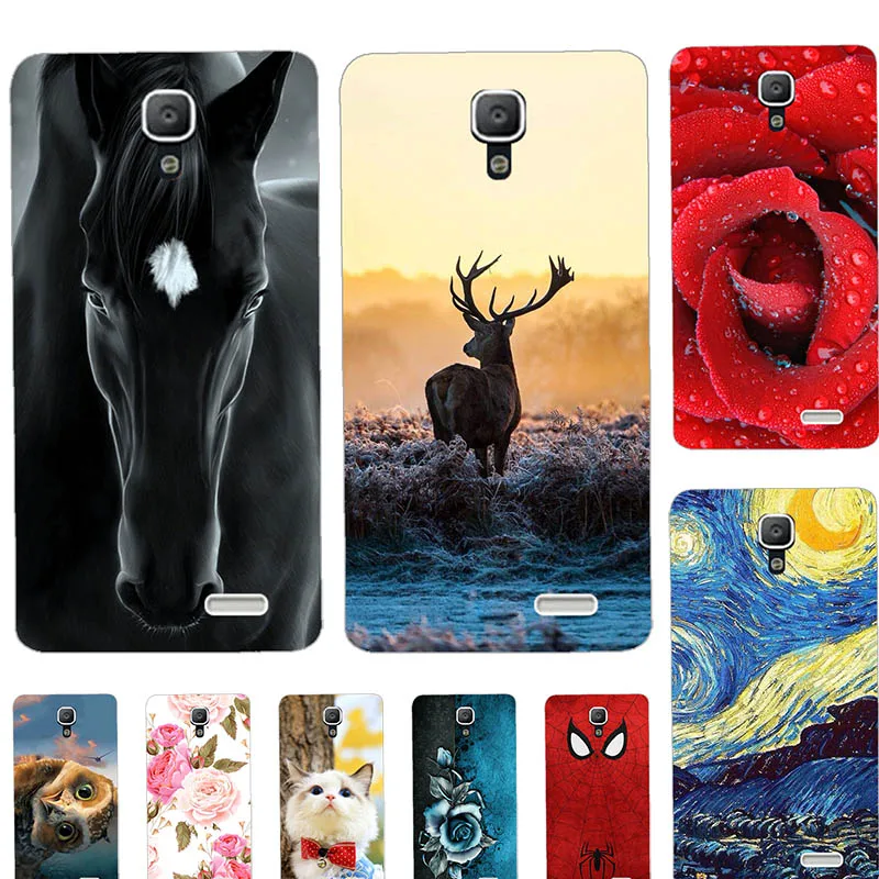 Чехол для Lenovo A536 A358T A 536 5 0 дюйма из мягкого ТПУ с милым рисунком животного кота