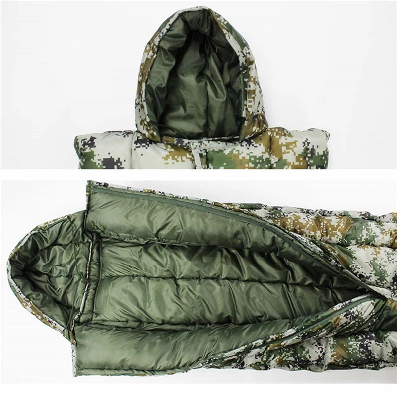 Военный хлопковый спальный мешок, одиночный взрослый конверт, походные спальные мешки для походов на открытом воздухе, походный Камуфляжный спальный мешок