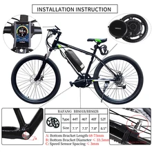 Bafang – Kit de moteur de vélo électrique, pièce de motorisation 48 V, 750 W, à entraînement moyen, BBS02B, pour e-bike, 17.5 Ah, cellules Samsung, batterie au lithium, kits de conversion complète