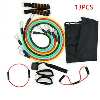 

With Carabiner Chest Expander Fitness Equipment Resistance Band Set Home Gym Storage Bag Muscle Training Yoga Exercise Workout