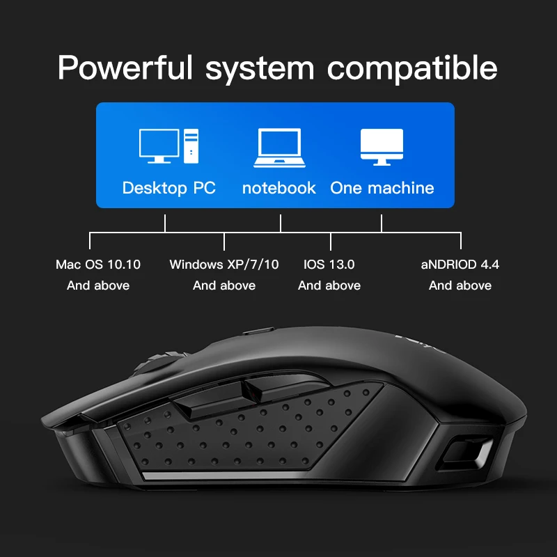 Беспроводная мышь 2 4 ГГц USB игровая компьютерная бесшумная Матовая силиконовая