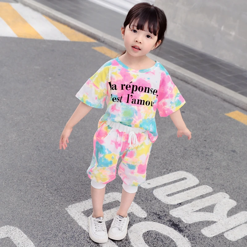 Summer Children Clothes Short Sleeve Cartoon Suit 2 7 Years Old Baby Girls Cotton Set 2020 New Cute Korean Kids Pajama Outwear Clothing Sets Aliexpress