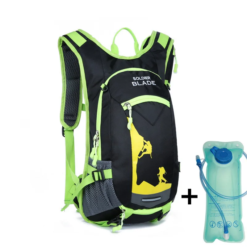 With 2L water bag 18L водонепроницаемый рюкзак для велосипеда, спортивная сумка для воды на открытом воздухе, сумки для мужчин и женщин, рюкзак для велоспорта, пешего туризма, бега, гидратации - Цвет: With 2L water bag