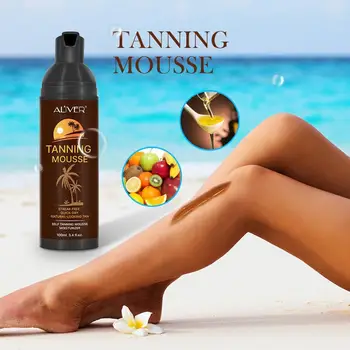 

100ml Body Self Tanners Cream Tanning Mousse Medium Sun Makeup Cream Nourishing Block Solarium Face Bronzer Skin Care Body A8N9