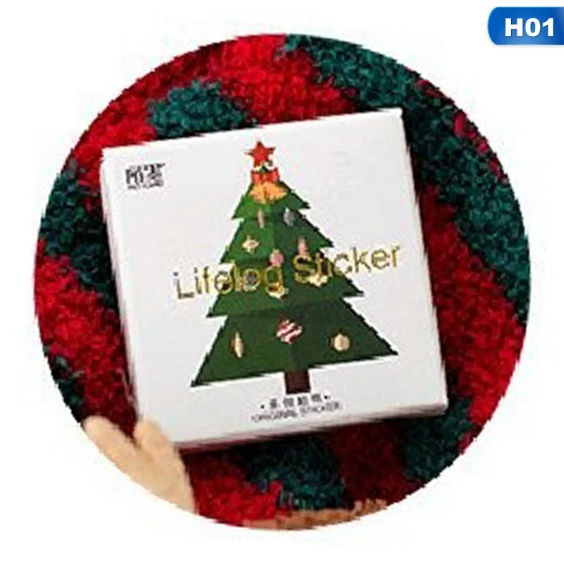 50 pcs/bag Cute Christmas theme adhesive paper sticker Christmas tree decoration DIY Card Scrapbooking stationery paper stickers