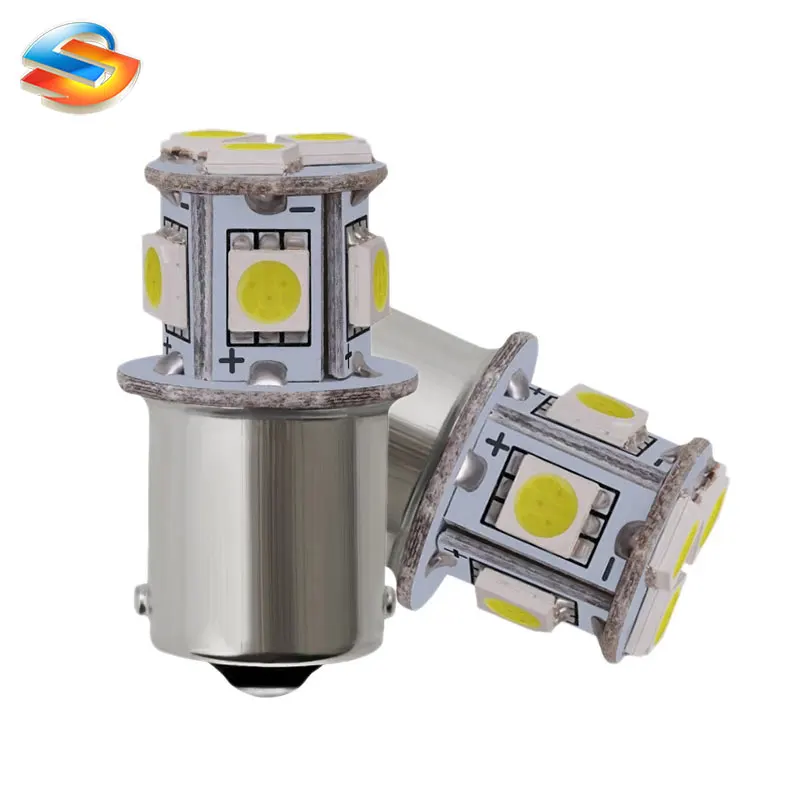 

200x BA15S R5W 1156 5050 8SMD LED Car Tail Turn Signal Corner Backup Side Marker Parking Stop Light Bulb White Car Lamp 12V/24V