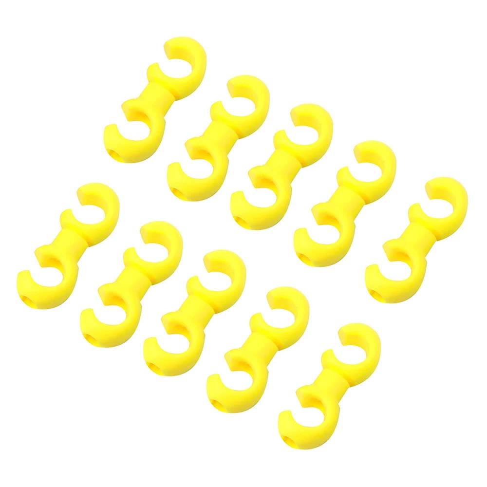 yellow 10 шт. вращающийся Велосипедный Тормоз MTB крест линия трубы s-стиль Зажимы Пряжка кабель корпус зажим для велосипеда яркий велосипедный аксессуары - Цвет: yellow