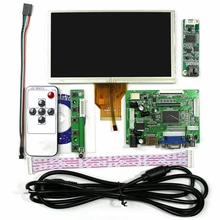 Pantalla LCD de 7 pulgadas 1024x600 para Raspberry Pi, Panel de pantalla táctil y VGA + HDMI, Kit de placa controladora Compatible
