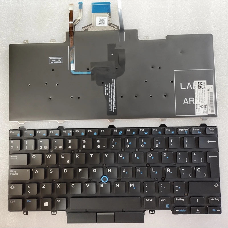 Nova Espanhol Latina sp la 14 5000 3340 E3340 Teclado para Dell Latitude 5450 7450 3350 E5450 E5470 E7450 E7470 5480 Backlit