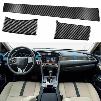 

Carbon Fiber Center Dashboard Console Cover Trim Sticker for Honda Civic 2016-2020