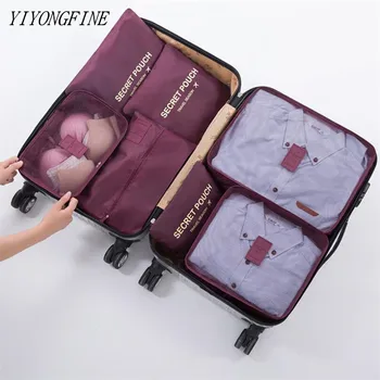 

YIYONGFINE 7PCs/Set Travel Bag For Clothes Diversity Travel Accessories Packing Cubes High Capacity Luggage Organizer Travel Set