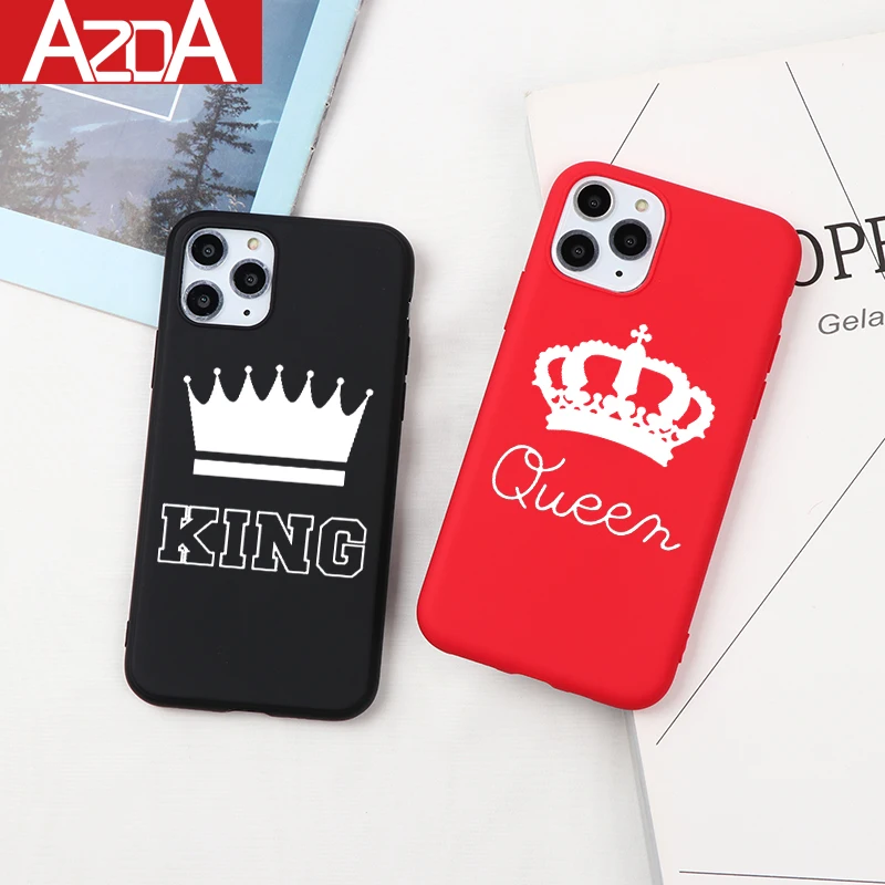 Матовый чехол King Queen для iPhone 11 Pro XS Max XR X 6 6S 7 8 Plus 5 5S SE 2020 2|Бамперы| |