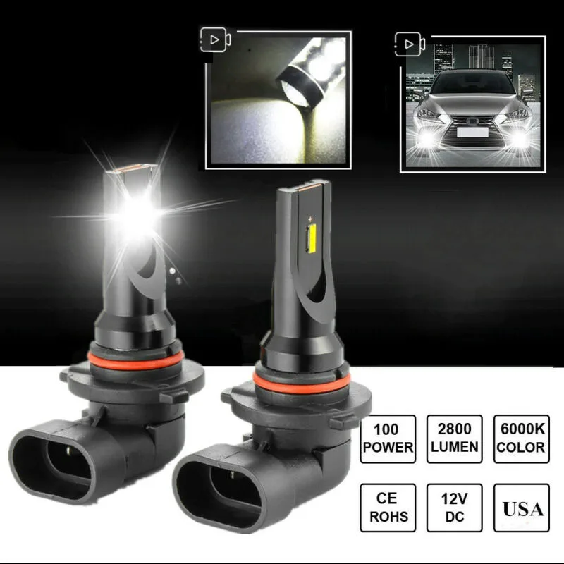 2 шт. H1 H3 H4 H7 H8 H9 9005 HB3 9006 HB4 12V 24V Авто Светодиодный лампа для противотуманной фары Conversion Kit 1200LM 6000 К ксенон белый светодиодный светильник