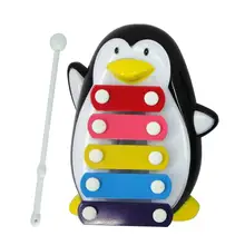 Музыкальные игрушки с рисунком милого пингвина Форма детская развивающая 5-Note миниатюрные Игрушки для раннего развития детей