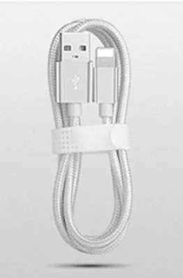 USB кабель для быстрой зарядки usb type C кабель для зарядки и передачи данных Micro USB кабель для мобильного телефона USB нейлоновый шнур - Цвет: Silvery For Iphone
