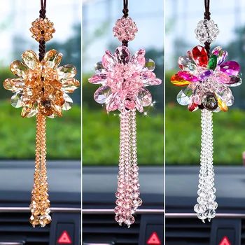 

Car Crystal Hanging Pendant Auto Beautiful Hanging Ornaments Rear View Mirror Auto Decoration in Automobiles Styling Accessories
