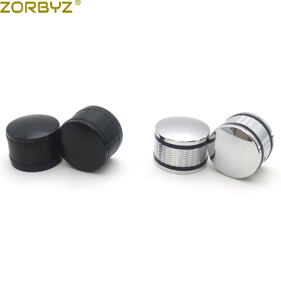 

ZORBYZ Motorcycle Black / Chrome CNC Front Axle Cover Cap Nut For Harley Sportster 883 1200 Dyna Touring