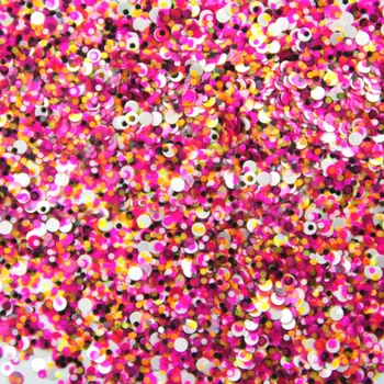 

Mixed Dot 41-500grams/lot Mix Colors Round Dot Spangle shape glitter Flake cosmetic powder for nail Gel (solvent resistant)