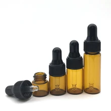 10pcs 1ml 2ml 3ml 5ml Mini Empty Dropper Glass Bottle Portable Aromatherapy Essential Oil Bottle with Glass Eye Dropper 5ml10ml15ml20ml30ml50ml100ml empty cosmetic dropper bottle blue essential oil containers glass pipettes essence package