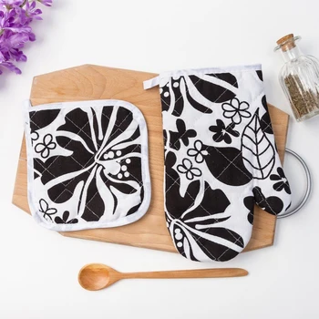 

Kitchen. set 2 ave. Dolyan "Trend", potholder 17x17 cm, mitten 26x16 cm, polyester 100% 3738369