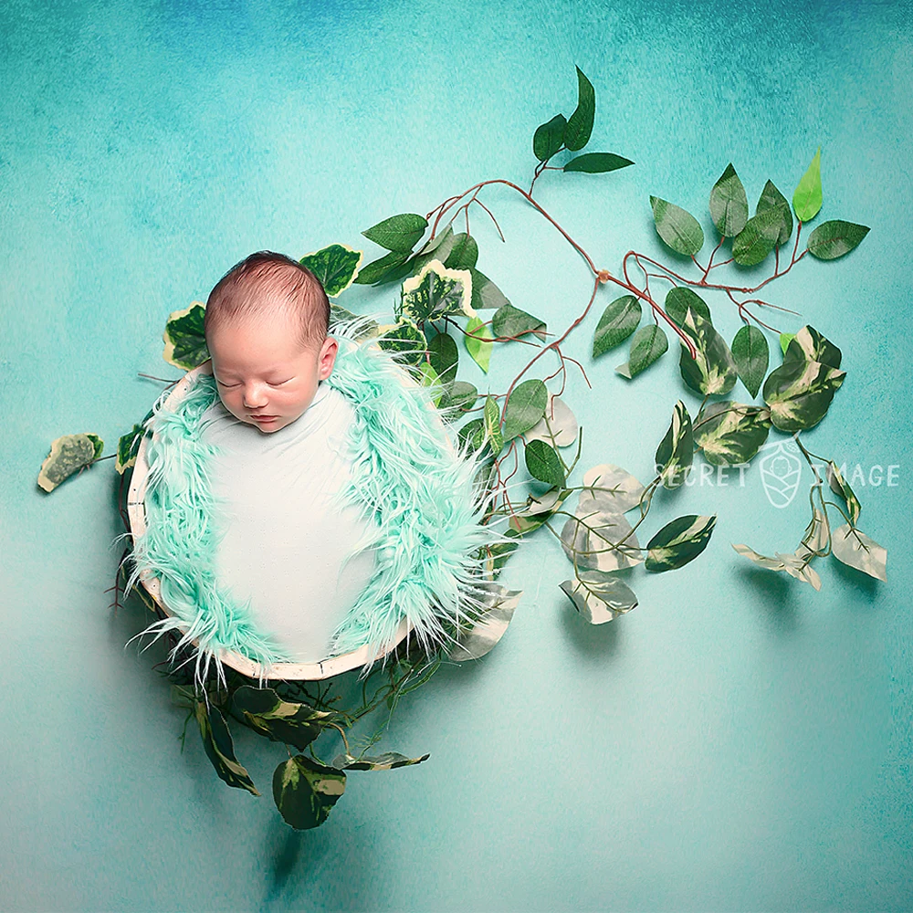 Soft Long Pile Faux Fur Mongolian Blanket Basket Stuffing Photo Shoot Backdrop Layers for Newborn Baby Photography Accessories