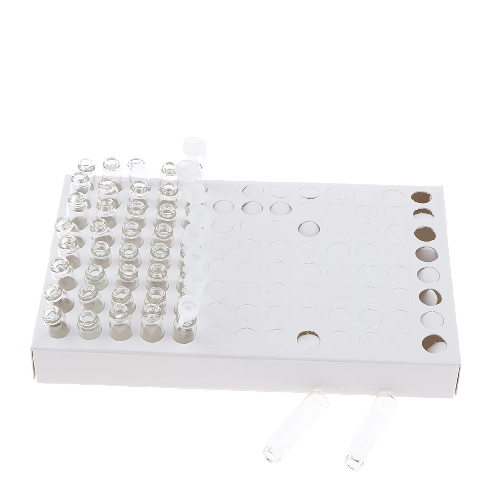 Clear Body White Ca 104 шт. Мини стеклянные флаконы для образцов духов пустые флаконы для эфирных масел 2 мл с коробкой-органайзером - Цвет: Clear Body White Ca