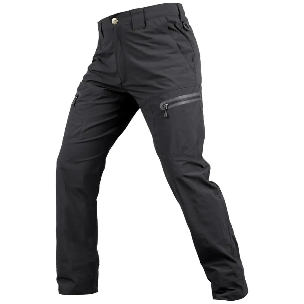 lingfeng black LF Ripstop водонепроницаемые быстросохнущие тактические брюки мужские уличные горные брюки-карго треккинговые охотничьи рыболовные походные брюки женские - Цвет: lingfeng black