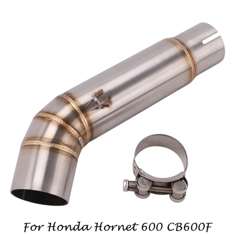 For Honda Hornet 600 CB600F Side-Row Motorcycle Exhaust Middle Link Muffler Connect Pipe stainless steel Slip on 51mm Tip